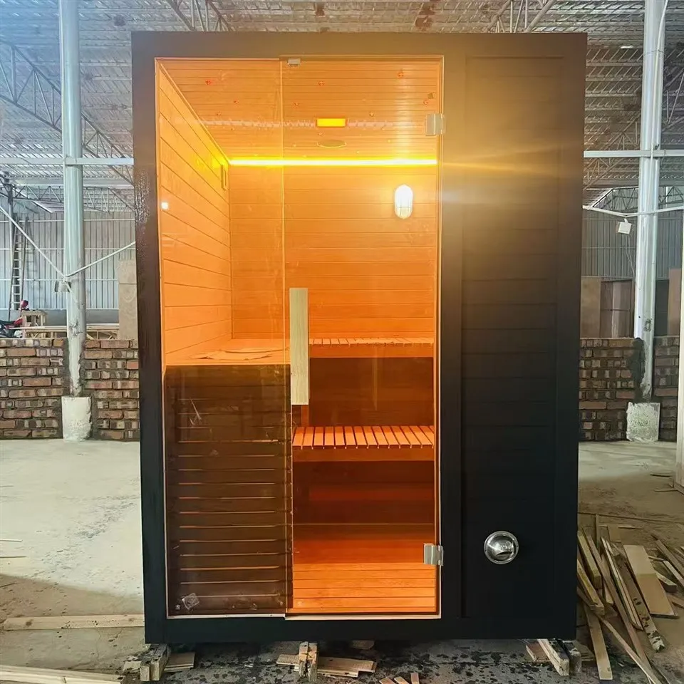 Mae Tsieina-wedi dylunio Ystafell Sawna Custom Outdoor Cube