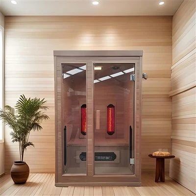 Sawna SPA Isgoch Pell dan do gyda Siaradwr Nenfwd Bluetooth 2 Berson wedi'i Gynnwys-Yn y System Sain